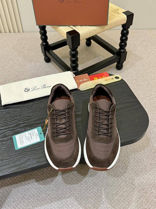 Мужские кроссовки Loro Piana Week End Walk - Brown