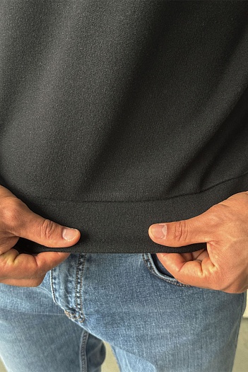 Мужской свитшот Hermes чёрного цвета   