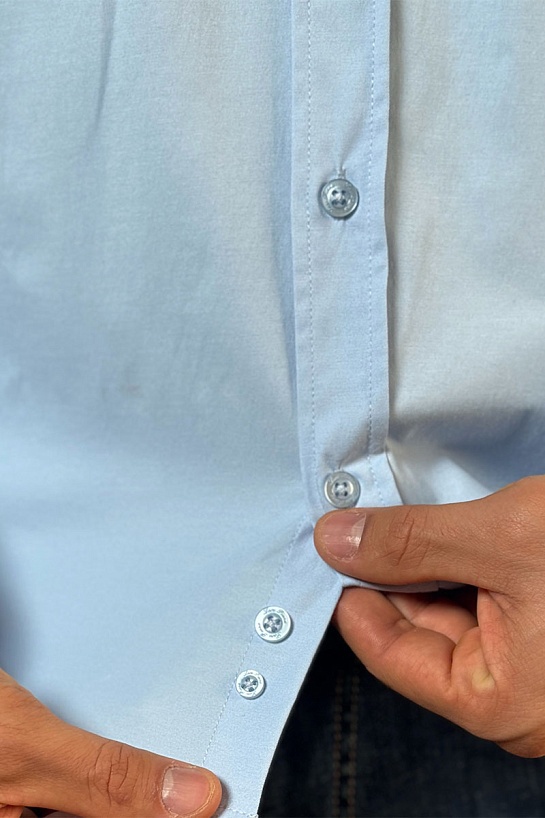 Мужская рубашка Loro Piana голубого цвета