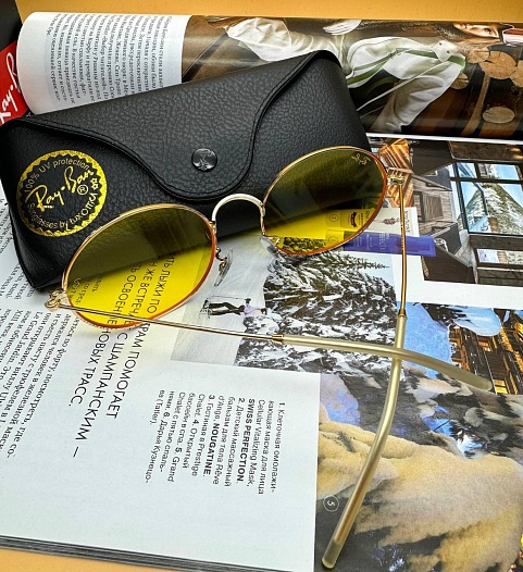 Солнцезащитные очки Ray-Ban Oval Metal - Yellow   