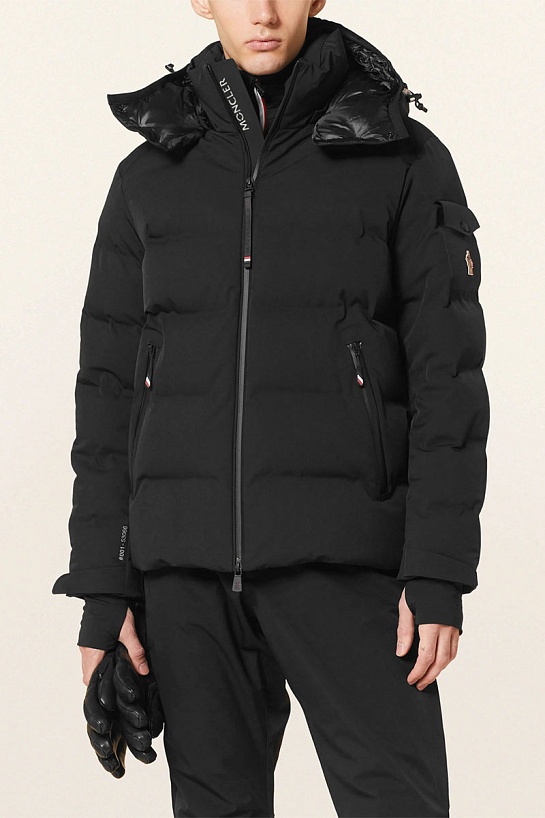 Мужской чёрный пуховик Moncler Grenoble Montgetech