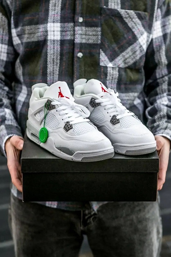 Кроссовки Nike Air Jordan 4 Retro - White Oreo