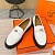 Женские кожаные лоферы Hermes Premium - White