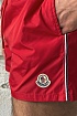 Мужские красные шорты Moncler logo-patch
