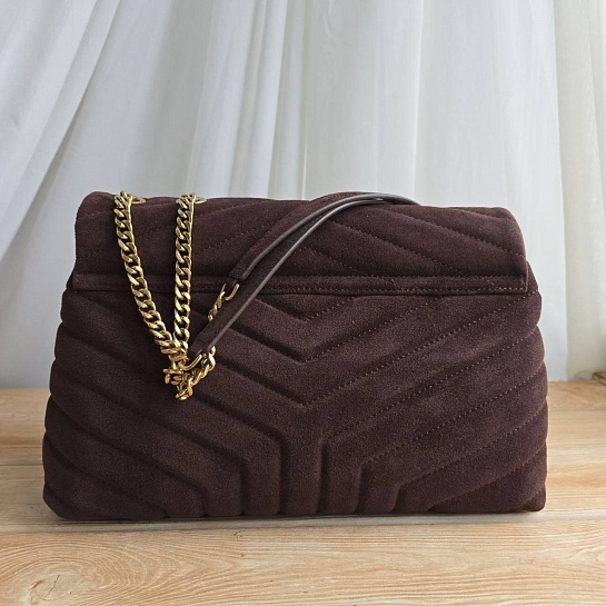 Замшевая сумка Yves Saint Laurent 32x23 см