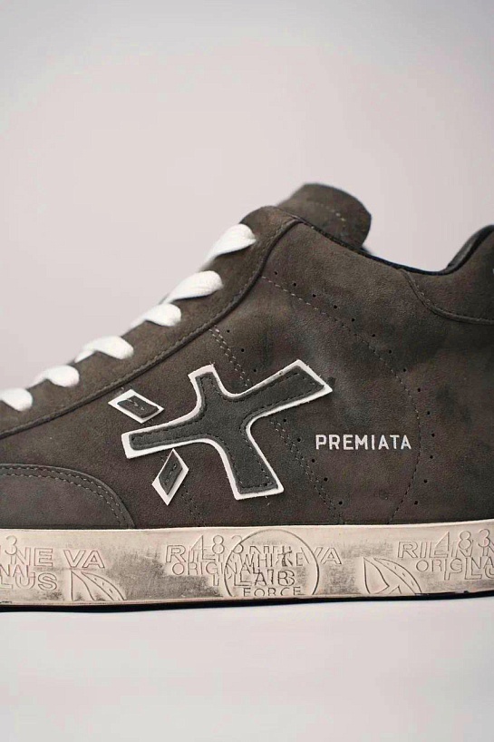 Замшевые кроссовки с мехом Premiata high-top - Brown	
