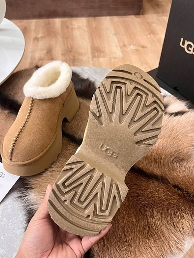 Женские замшевые ботинки UGG Heights Mini - Chestnut   