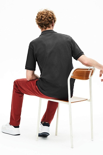 Мужское серое поло Lacoste Classic Fit   