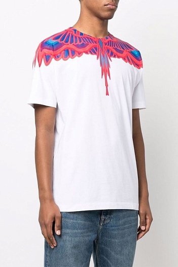 Белая футболка Marcelo Burlon County of Milan Curves Wings   