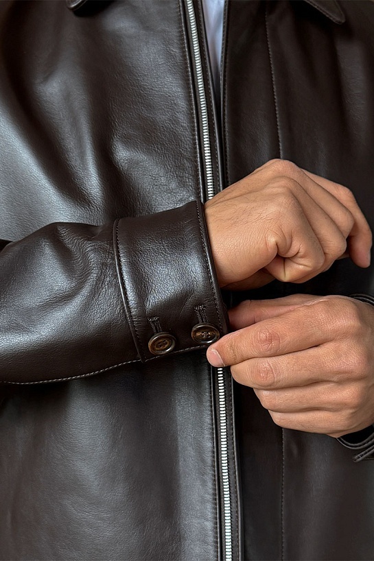 Мужская кожаная куртка Loro Piana Premium