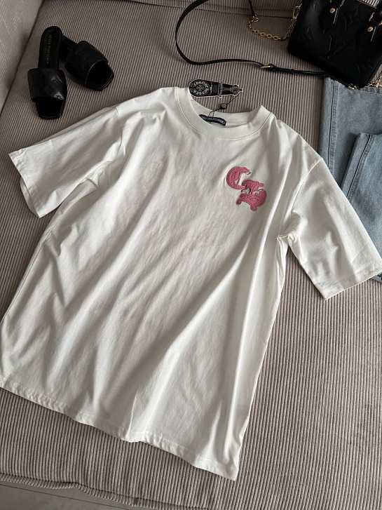 Женская оверсайз футболка Chrome Hearts premium