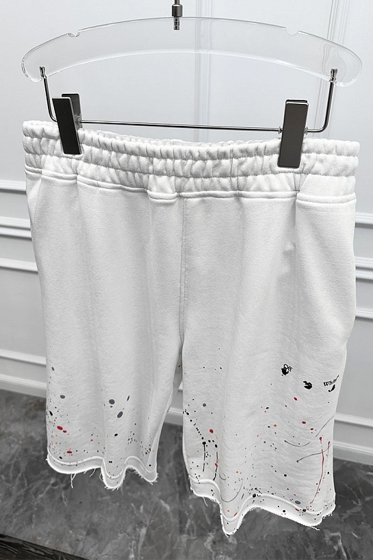 Мужские белые шорты Off-White paint-splatter