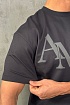 Футболка чёрного цвета Amiri staggered logo