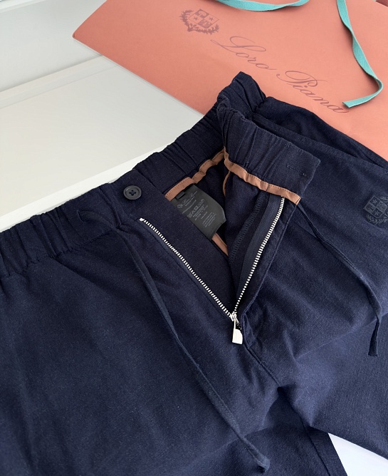 Льняные шорты Loro Piana Premium - Navy