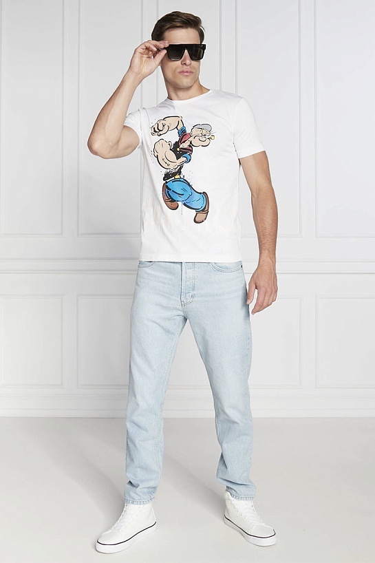 Футболка белого цвета Iceberg Popeye
