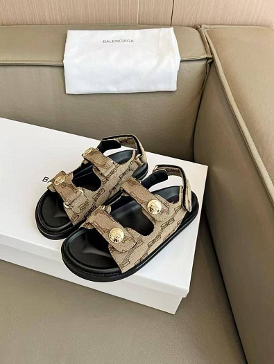 Женские сандалии Balenciaga Jacquard Premium - Brown   