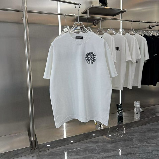 Белая оверсайз футболка Chrome Hearts Premium