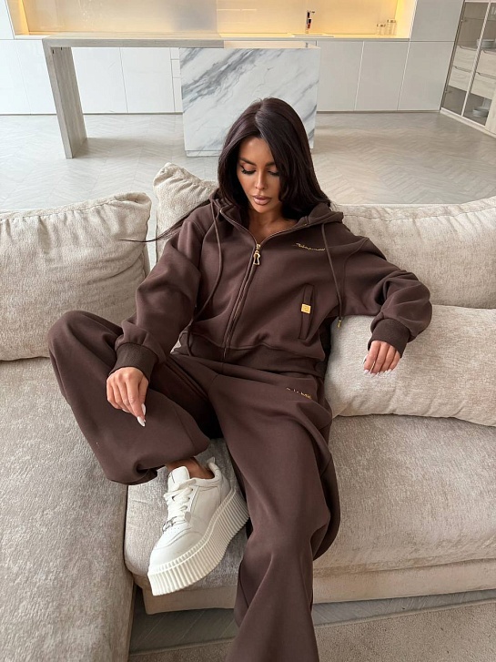 Женский утеплённый костюм с капюшоном Schiaparelli premium