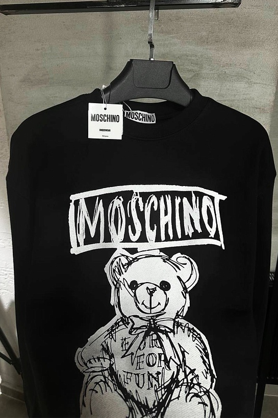 Мужской чёрный свитшот Moschino Teddy Bear