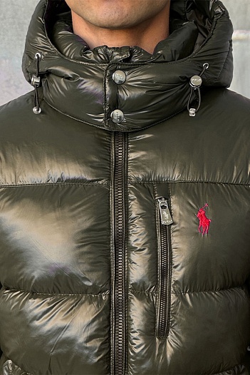 Куртка зелёного цвета Polo Ralph Lauren pony-embroidered   