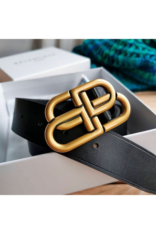 Кожаный ремень Balenciaga (ширина 3 см, длина 85 / 90 см)