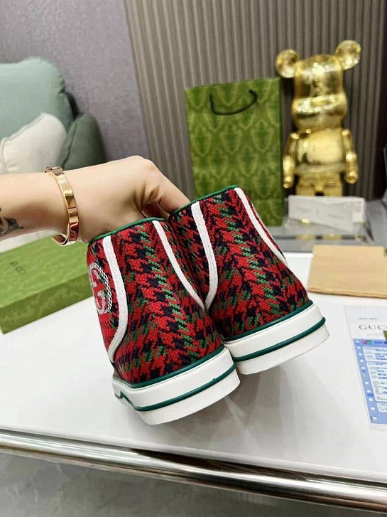 Мужские кроссовки Gucci Tennis 1977 high-top - Red