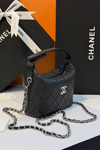 Кожаная сумка Chanel premium 18x12x6 см   