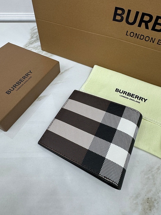 Кожаный кошелёк Burberry Premium 11x10 см