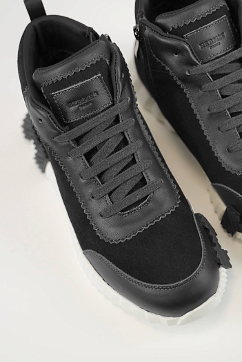 Кроссовки с мехом Hermes Bouncing high-top - Grey   