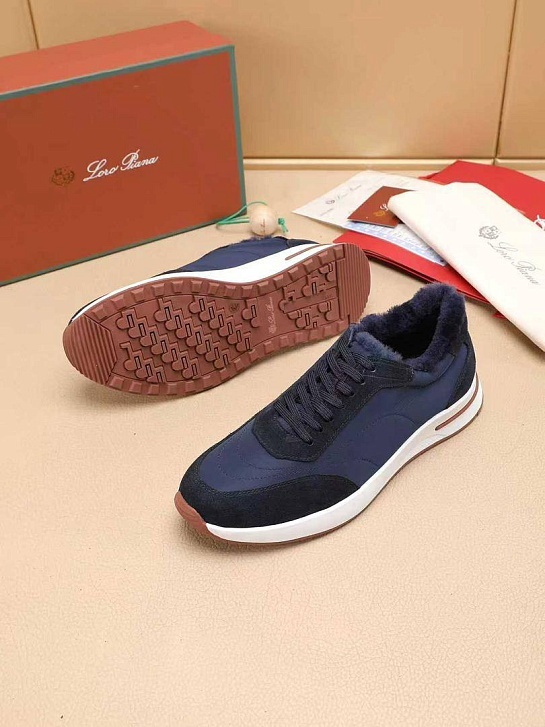 Кроссовки с мехом Loro Piana Week End Walk Evo