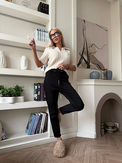 Женские брюки чёрного цвета Celine   