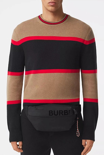 Текстильная сумка на пояс Burberry Sonny Bum Horseferry Print 28x14 см   