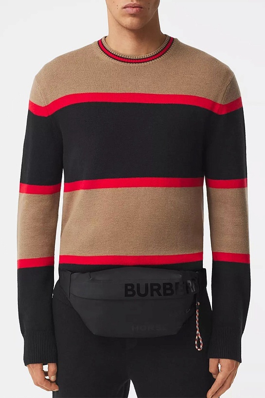 Текстильная сумка на пояс Burberry Sonny Bum Horseferry Print 28x14 см