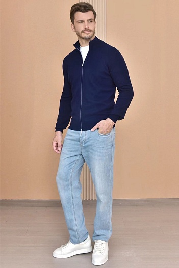 Кашемировый свитер Brunello Cucinelli Premium - Dark Blue   