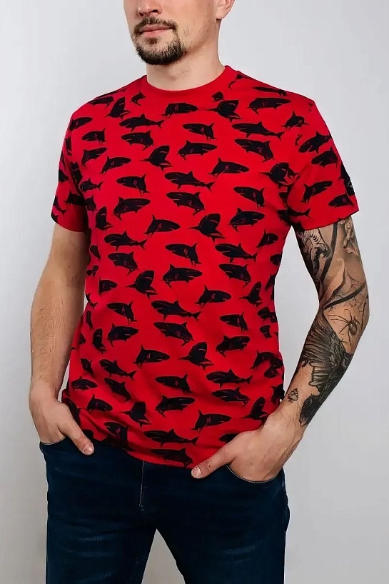 Красная мужская футболка Paul&Shark