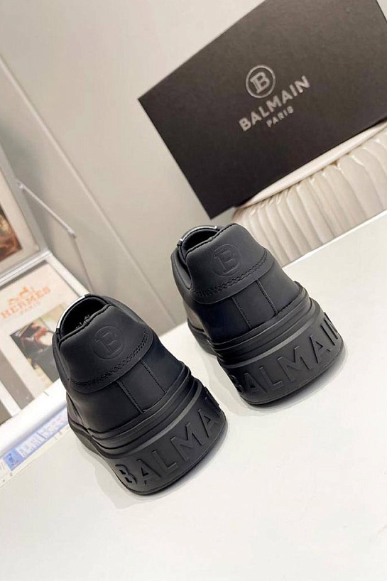 Мужские кожаные кроссовки Balmain B-Court
