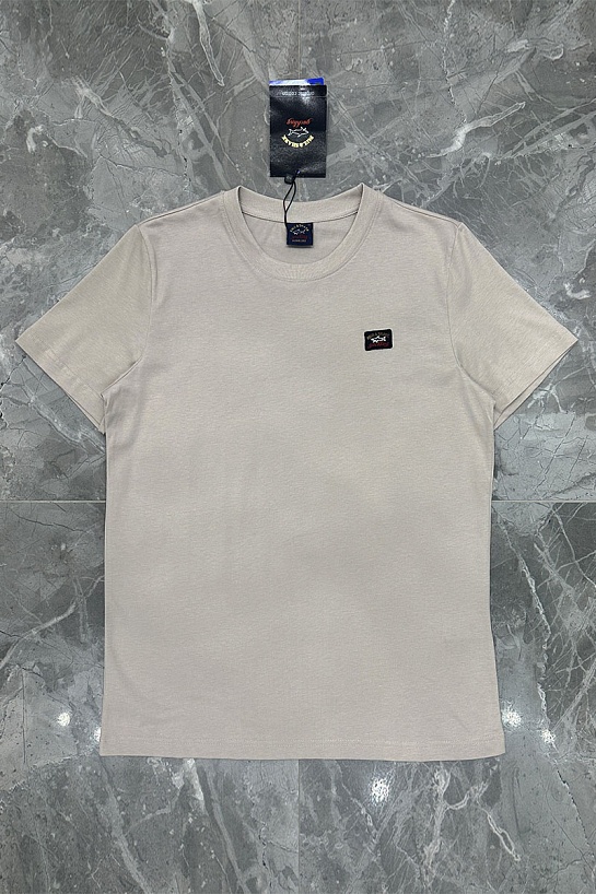 Футболка светло-бежевого цвета Paul & Shark logo-patch