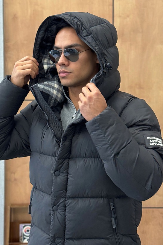 Серая куртка со съёмными рукавами Burberry Lockwell logo-patch