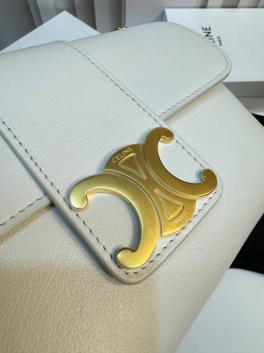 Женская сумка Celine Victorire Medium Premium 21x12x7 см - White