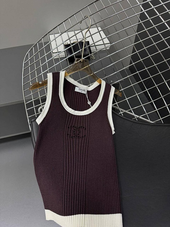 Женская майка Chanel premium - Brown