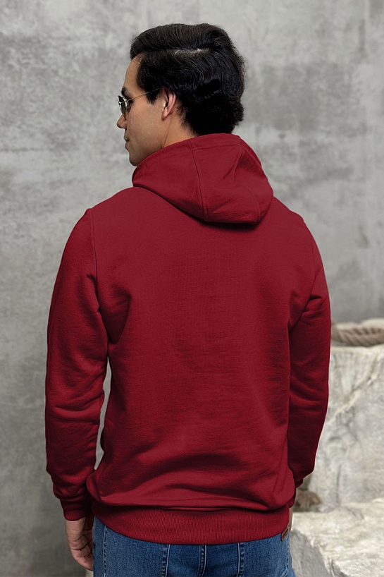 Мужское худи Tommy Hilfiger бордового цвета