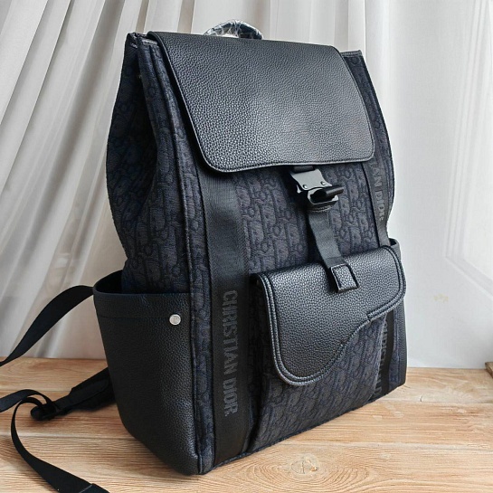 Рюкзак Dior Oblique Jacquard 42x30 см - Black