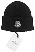 Брендовая шапка Moncler чёрного цвета