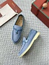 Женские лоферы Loro Piana Summer Charms Walk premium - Blue