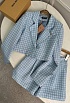 Женский костюм в клетку MIU MIU premium - Blue