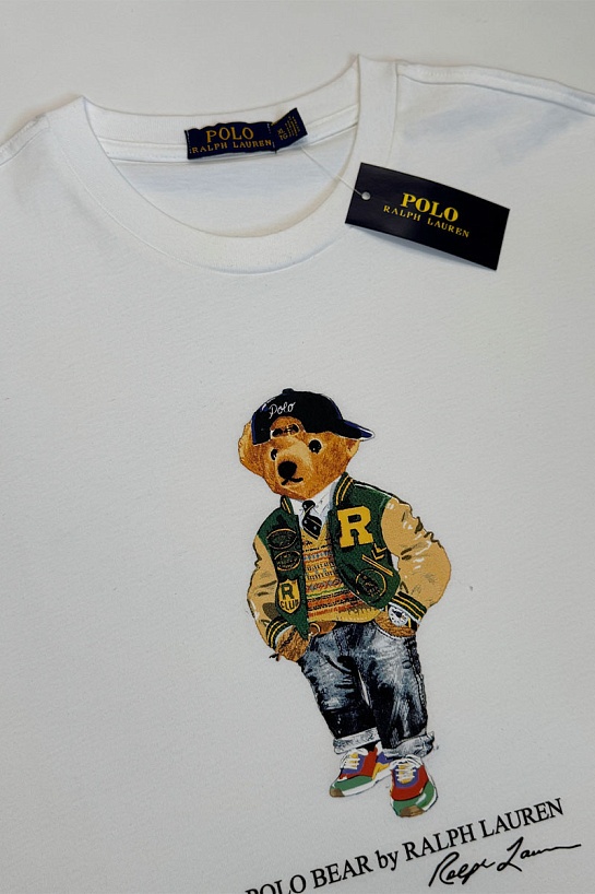 Мужская футболка Polo Ralph Lauren Varsity Bear - White