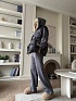 Женский костюм тройка на флисе Schiaparelli premium - Grey