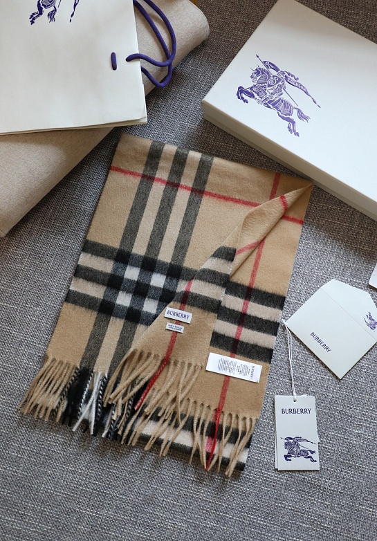 Шарф Burberry two-tone Check premium 168x30 см - Chestnut