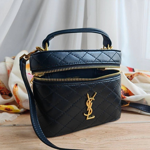 Кожаная косметичка Yves Saint Laurent Gaby Vanity 15x13 см   