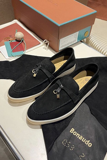 Женские замшевые лоферы Loro Piana Summer Charms Walk premium   